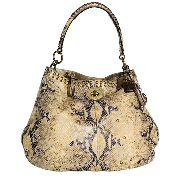 RARE⚡️COACH Limited Edition Hamptons Embossed Python Turnlock Hobo - Picture 4 of 16